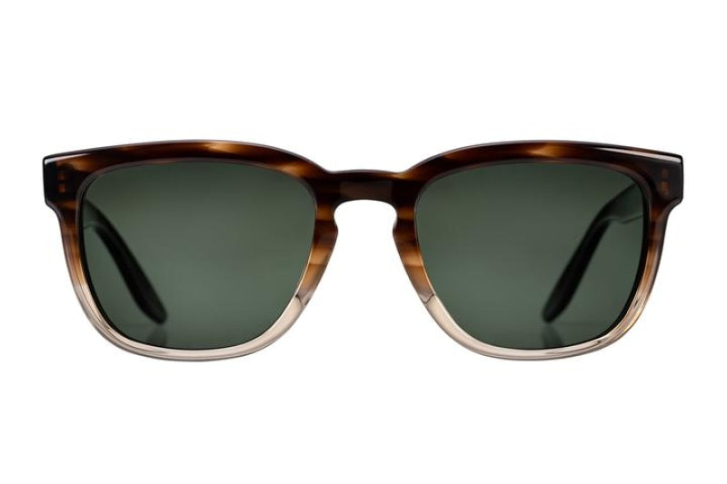 Barton Perreira Coltrane sunglasses with round black frames and dark tinted lenses, stylish eyewear for a modern look.