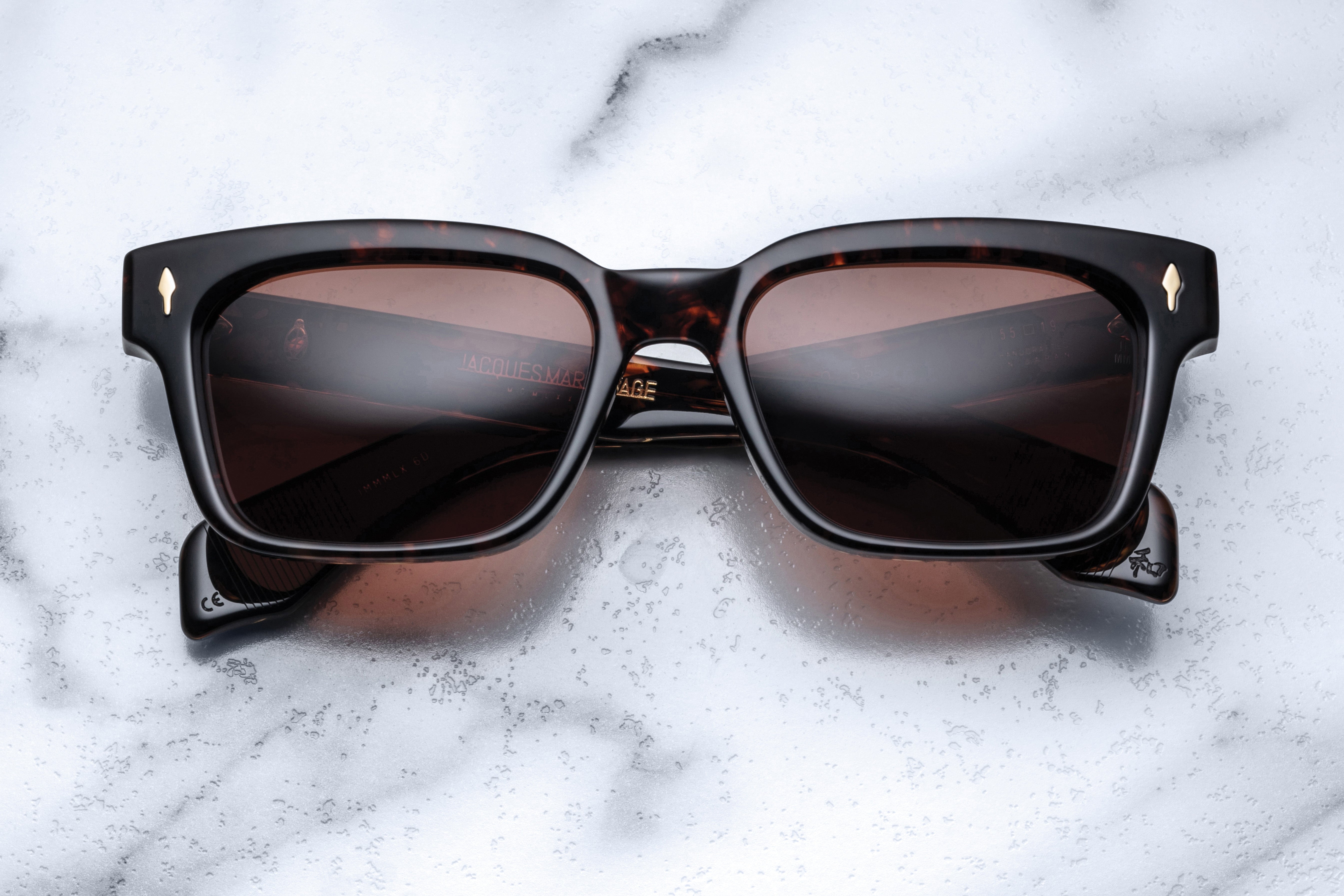 Jacques Marie Mage MOLINO 55 sunglasses with rounded frames and dark lenses, stylish eyewear for fashion and sun protection.