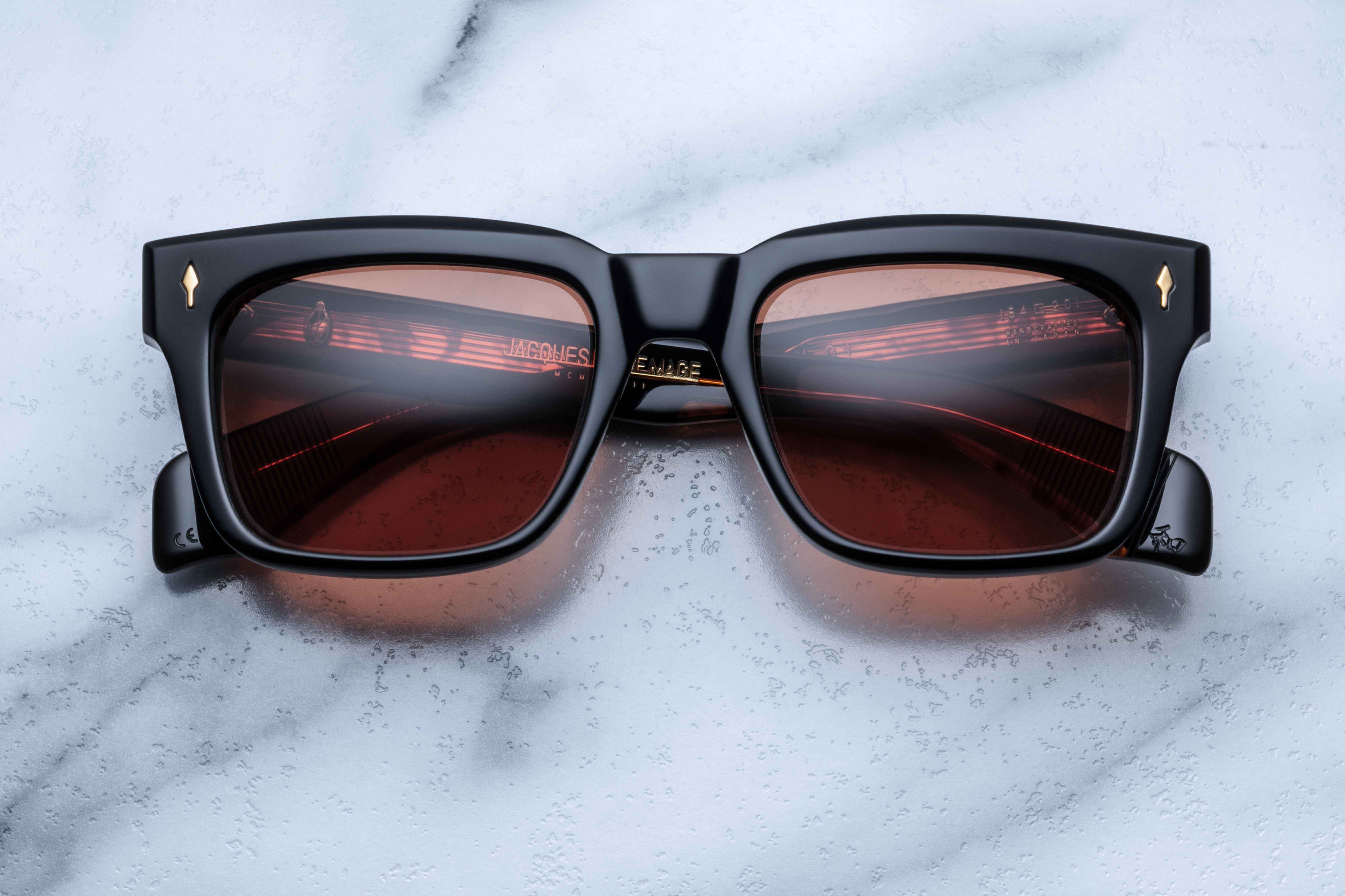 Jacques Marie Mage Torino sunglasses in noir with a front view showing sleek, stylish frames and tinted lenses.