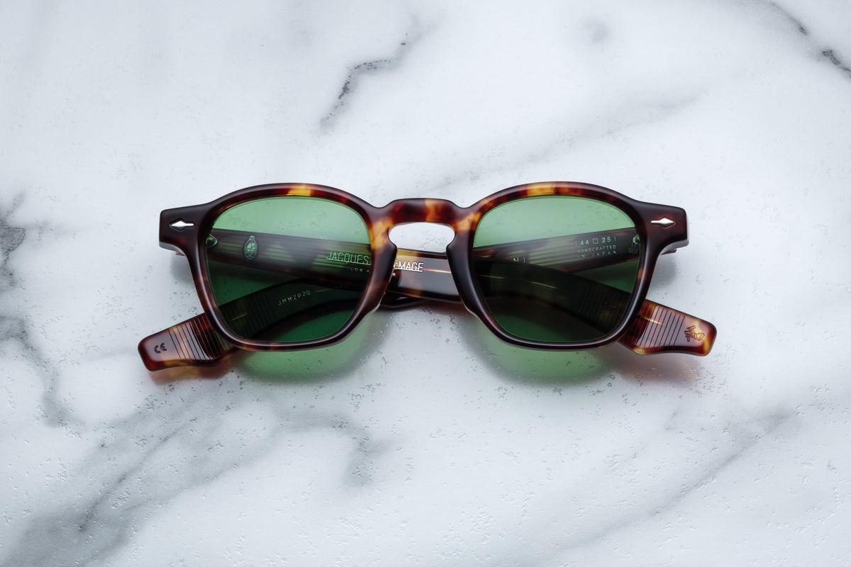 Jacques Marie Mage Zephirin sunglasses with dark frames and tinted lenses, stylish eyewear for sun protection.