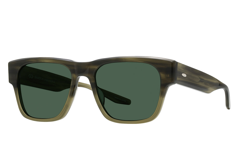 Barton Perreira AIKAU Rebel Salute Safari polarized sunglasses with black frames and tinted lenses, side view showing stylish design