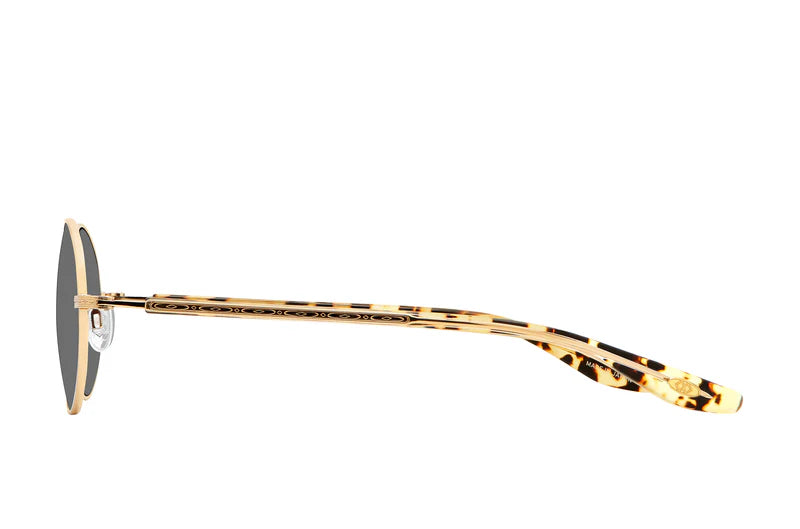 Barton Perreira Anamcara gold crystal heroine chic noir eyeglasses with sleek metal frames and elegant design.