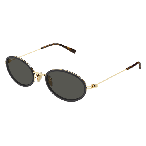 Gucci GG1980S sunglasses with black frames and dark tinted lenses, stylish and iconic eyewear accessory.