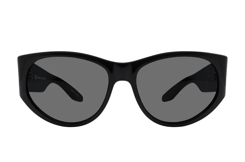 Black CRUZ sunglasses by Barton Perreira featuring sleek, modern frames and dark tinted lenses.