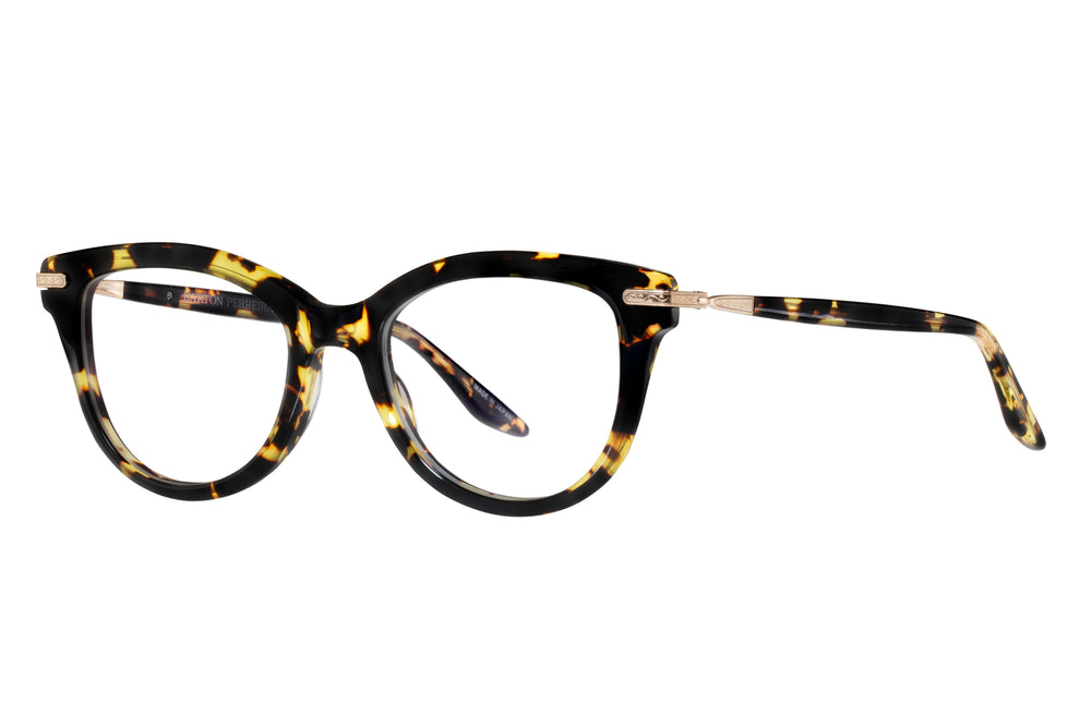 Barton Perreira EMELIE sunglasses with gold frames and chic design, shown from side view.