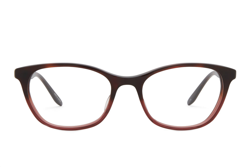 Barton Perreira Hettie sunglasses with tea rose gradient lenses and sleek frame, viewed from the front.