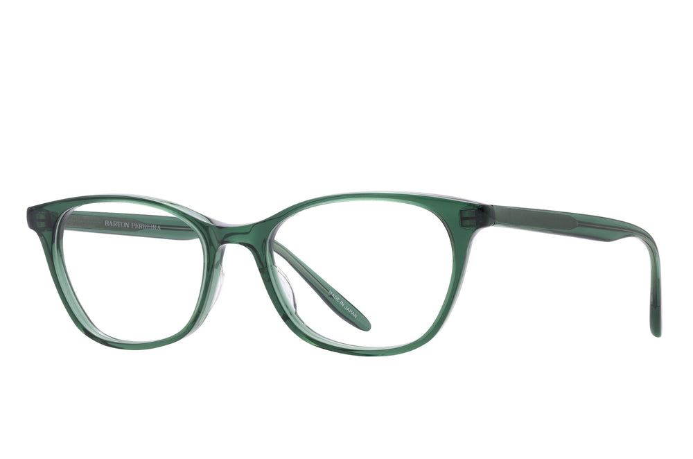 Barton Perreira HETTIE sunglasses with jasper-colored frames and side detailing, shown in a side view.