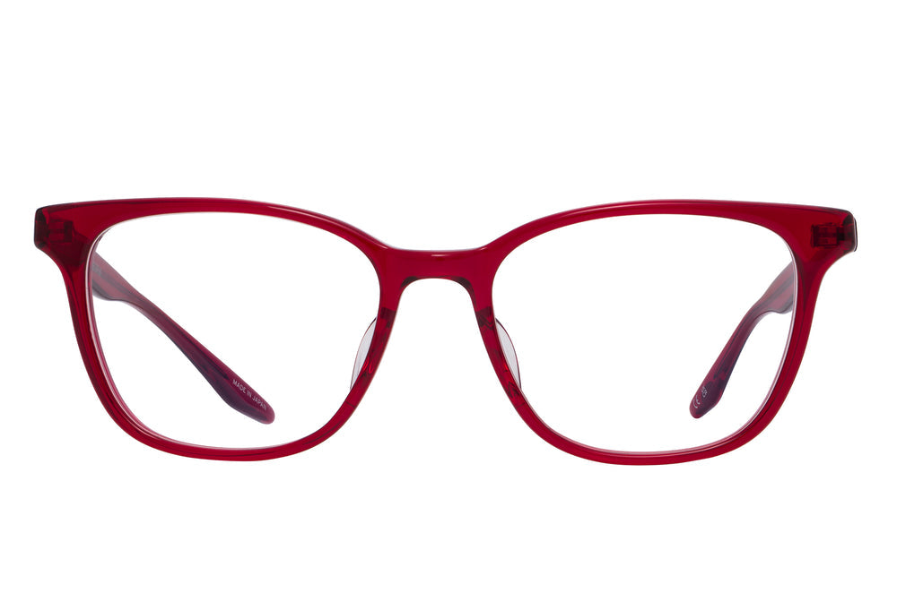 Barton Perreira Janeway brickhouse sunglasses with rectangular frames and dark lenses, front view showing sleek design and glossy finish.