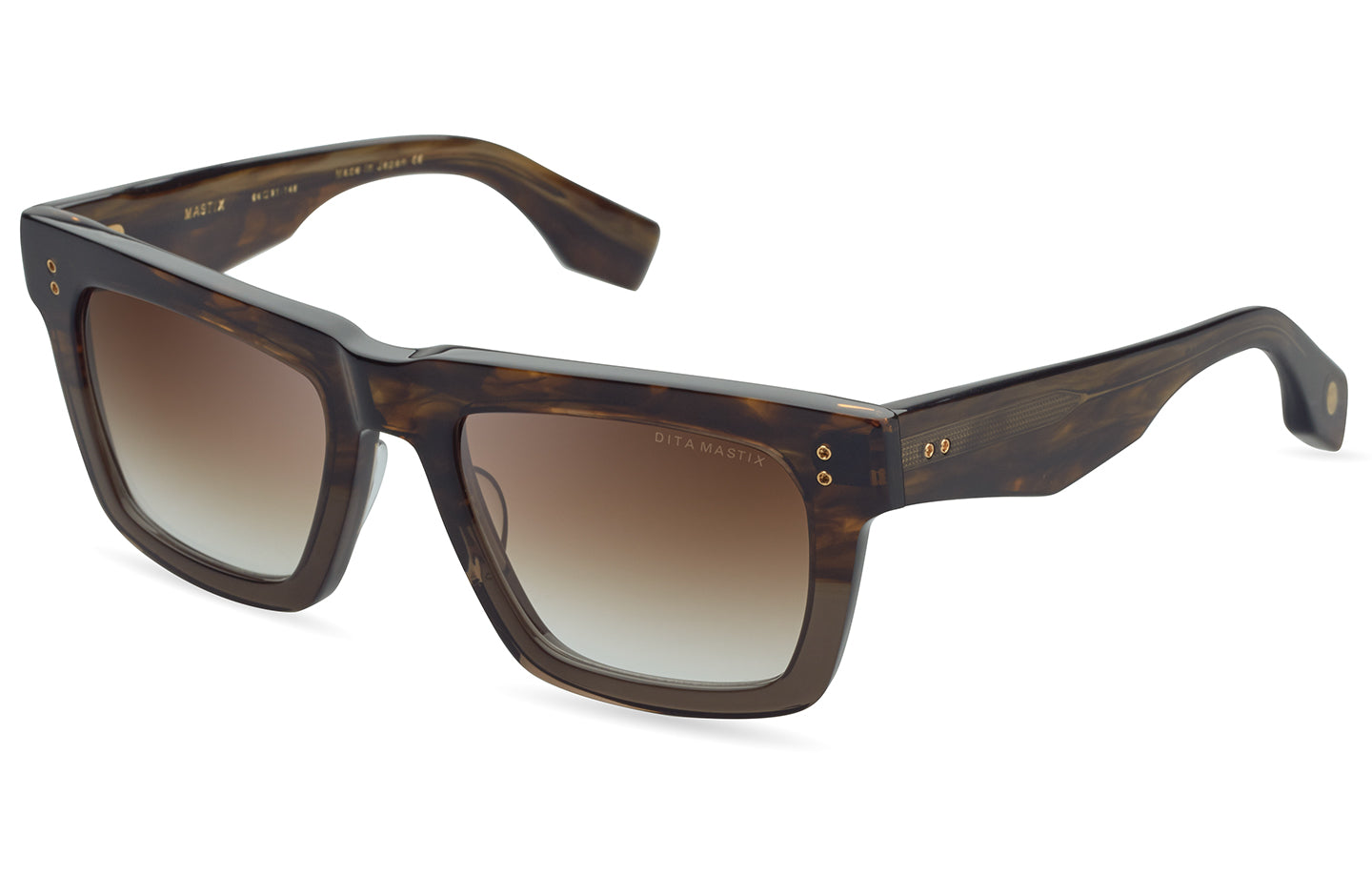 Dita MASTIX eyeglasses with angular black frames and clear lenses, stylish and modern design for sophisticated eyewear.