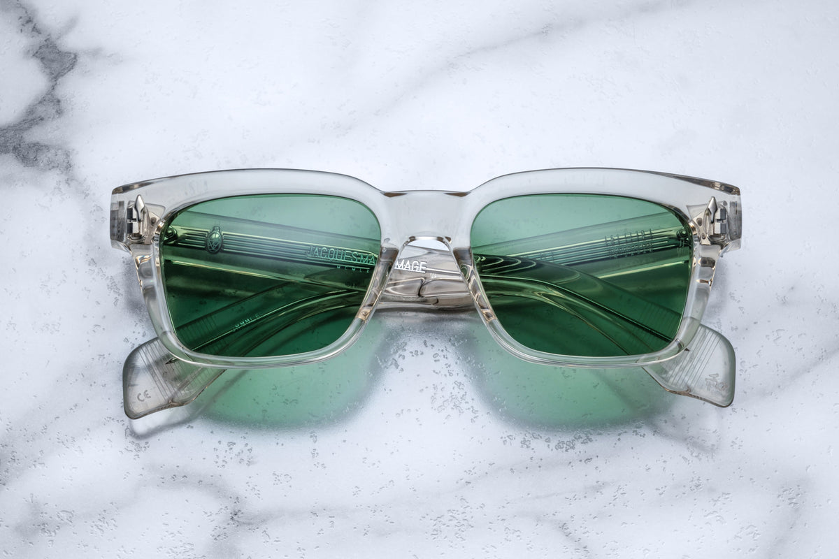 Jacques Marie Mage Molino beige sunglasses with a sleek front view and stylish frame design.