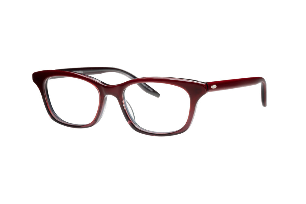 Barton Perreira NANDI sunglasses with oxblood-colored frames and sleek side profile view.