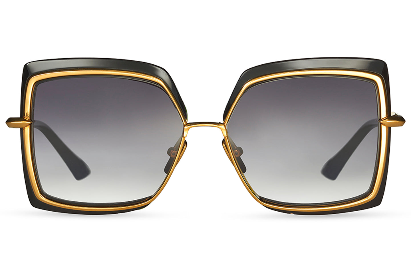 Dita NARCISSUS sunglasses with clear frame and tinted lenses, front view showing stylish design and brand logo.