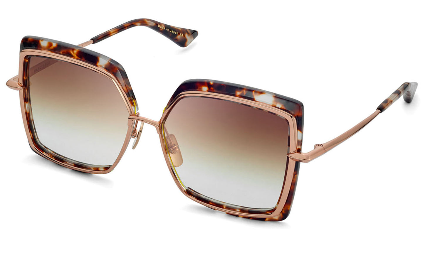 Dita Narcissus eyeglasses with clear frames and slim temples, shown from an angled view.