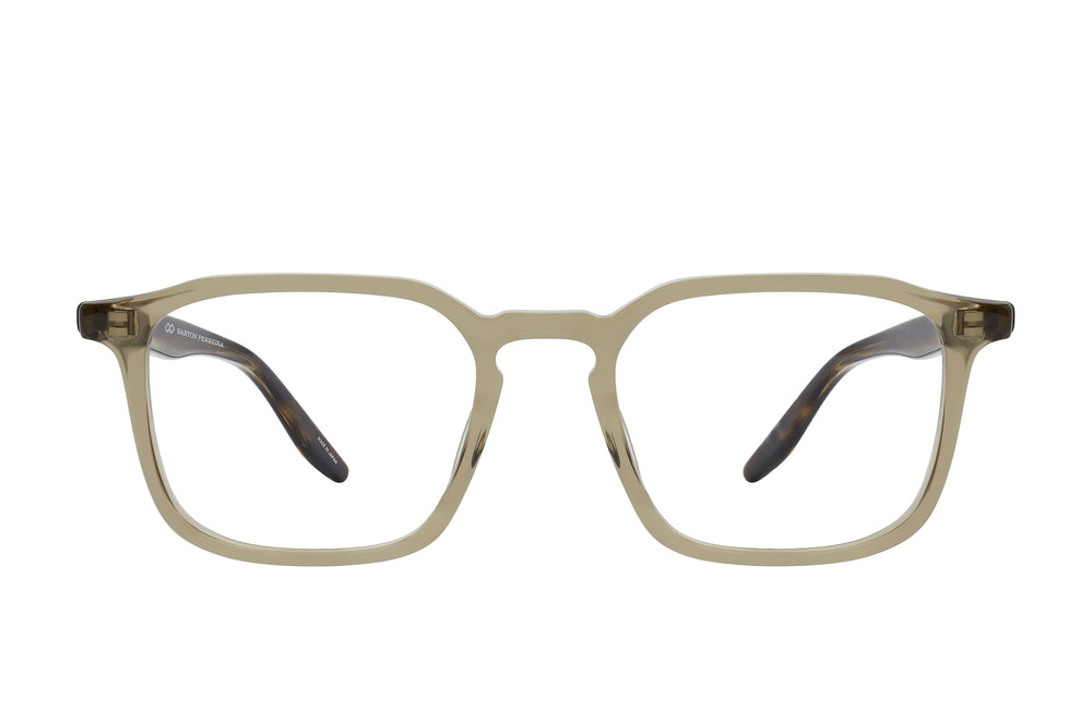 Raymond sunglasses by Barton Perreira featuring khaki and tortoise shell front view with sleek, stylish design.