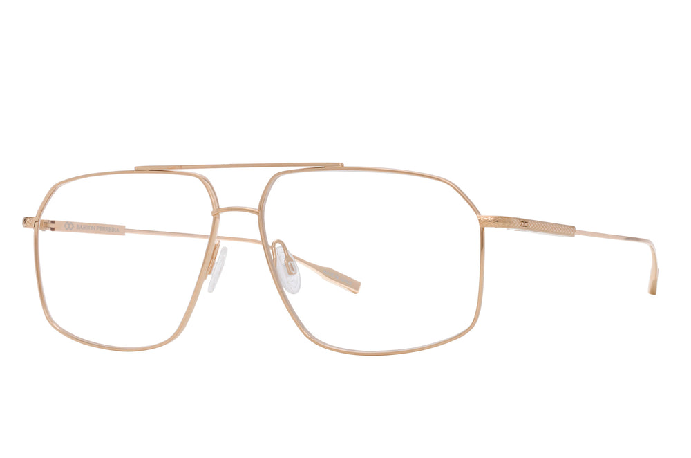 Gold sunglasses from Barton Perreira's RENZO collection with sleek side detailing and modern design.