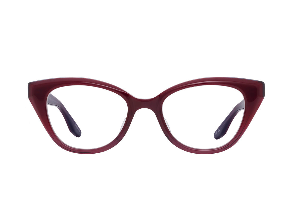 Barton Perreira RHEA oxblood sunglasses with rose gold accents, front view showcasing stylish frame details.