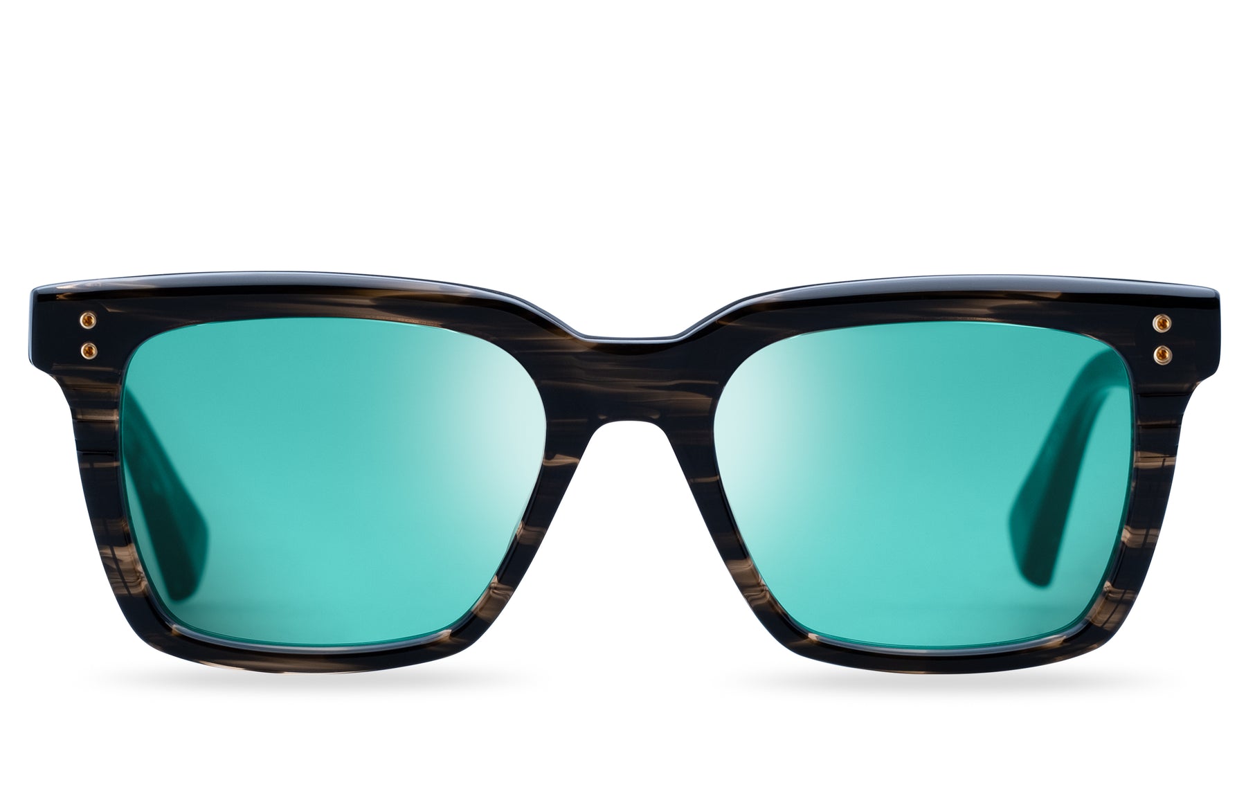 Dita Sequoia sunglasses with black frame and tinted lenses, front view showcasing sleek design and modern style.