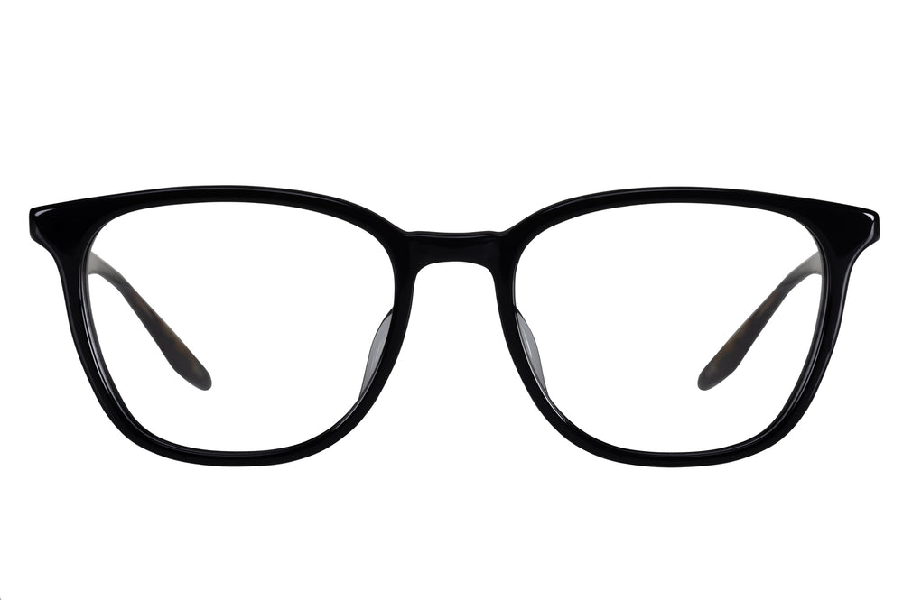 Barton Perreira Steinam black and tortoise sunglasses featuring a sleek front view with dark lenses and stylish frame details.