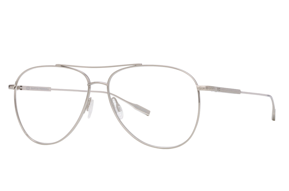 Silver Trask sunglasses by Barton Perreira with sleek side details and modern design, shown from a side angle.