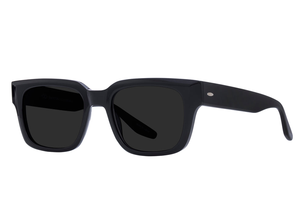 Barton Perreira Zander Sun sunglasses in black, side view showing sleek frame and dark lenses.