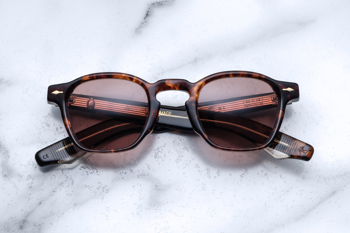 Jacques Marie Mage Zephirin sunglasses with argyle patterned front and stylish frame design.