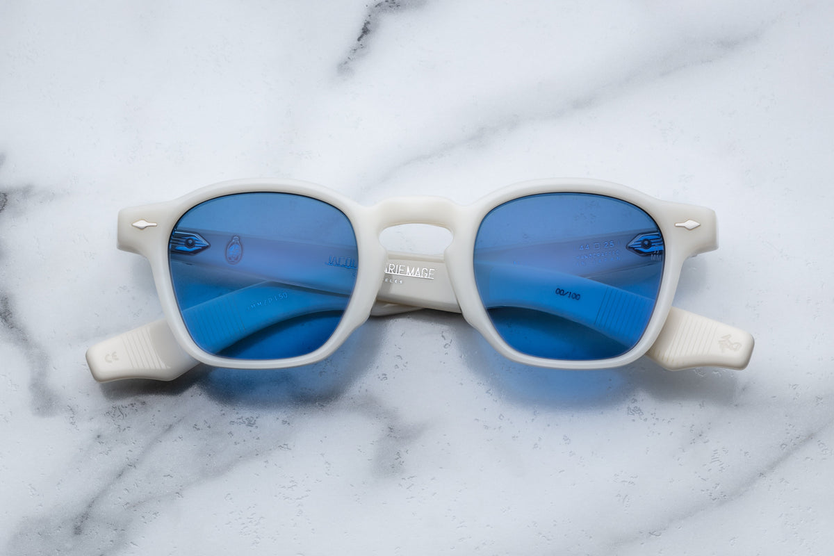 Jacques Marie Mage Zephirin sunglasses with rounded frames and tinted lenses, front view on a white background.