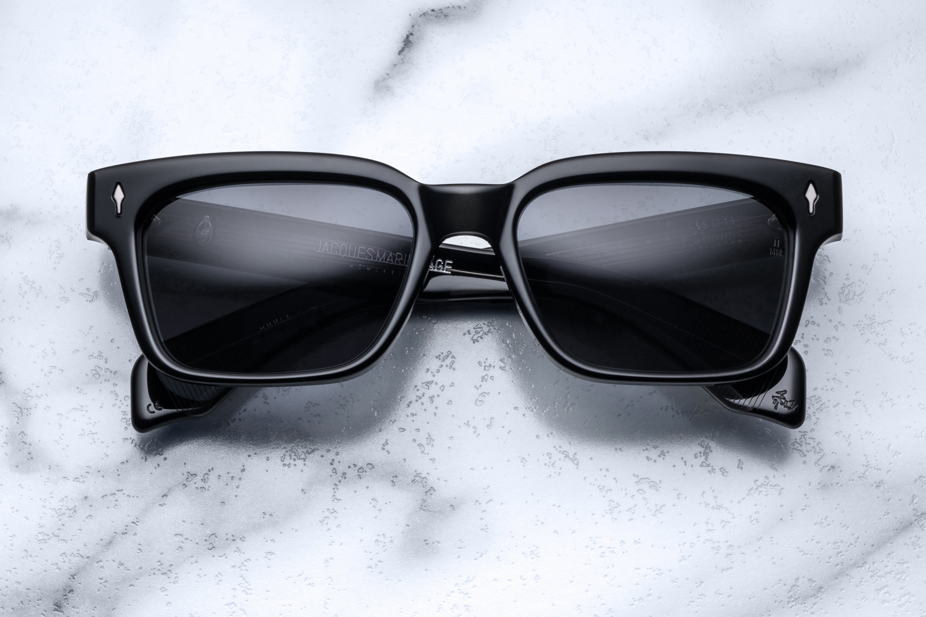 Jacques Marie Mage Molino 55 sunglasses with sleek black frames and tinted lenses, stylish eyewear for sun protection.