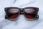 Jacques Marie Mage Torino sunglasses in noir with a front view showing sleek, stylish frames and tinted lenses.