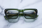 Jacques Marie Mage Walker Rover sunglasses with round frames and tinted lenses, shown from the front view.