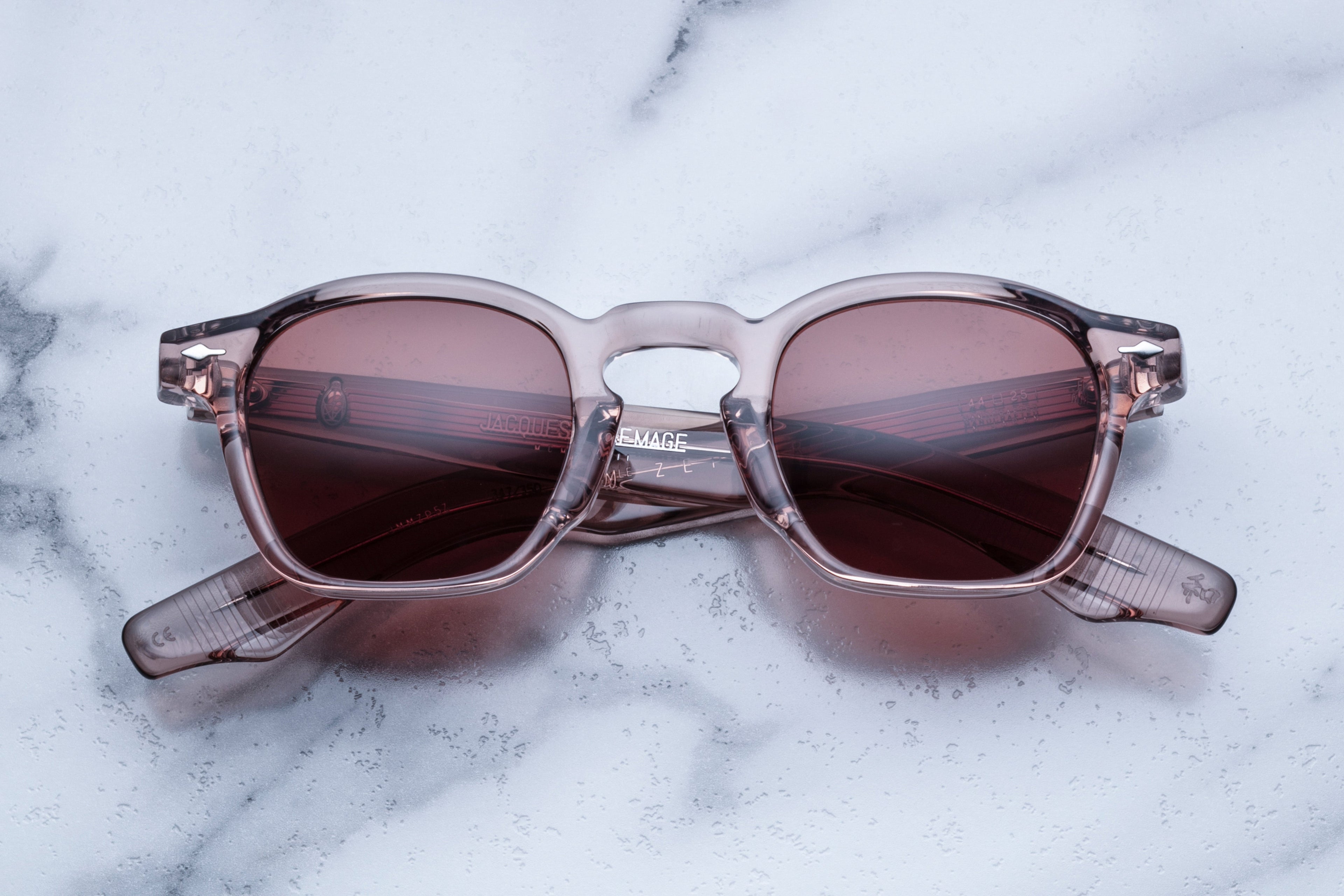 Jacques Marie Mage Zephirin sunglasses with a Heather finish, showcasing stylish front view and sleek design.