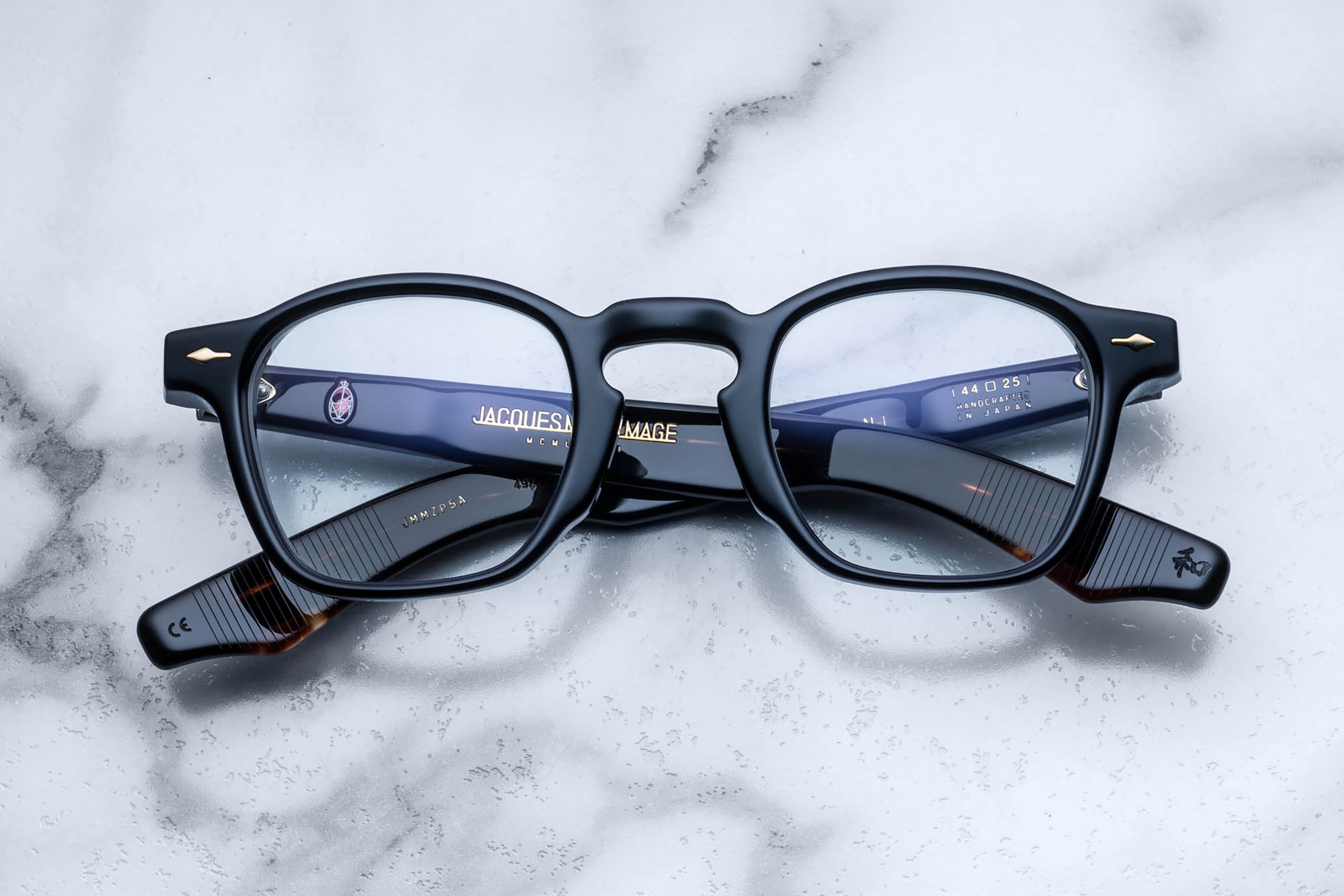 Jacques Marie Mage Zephirin optical glasses in noir color with front view showcasing sleek frame design.