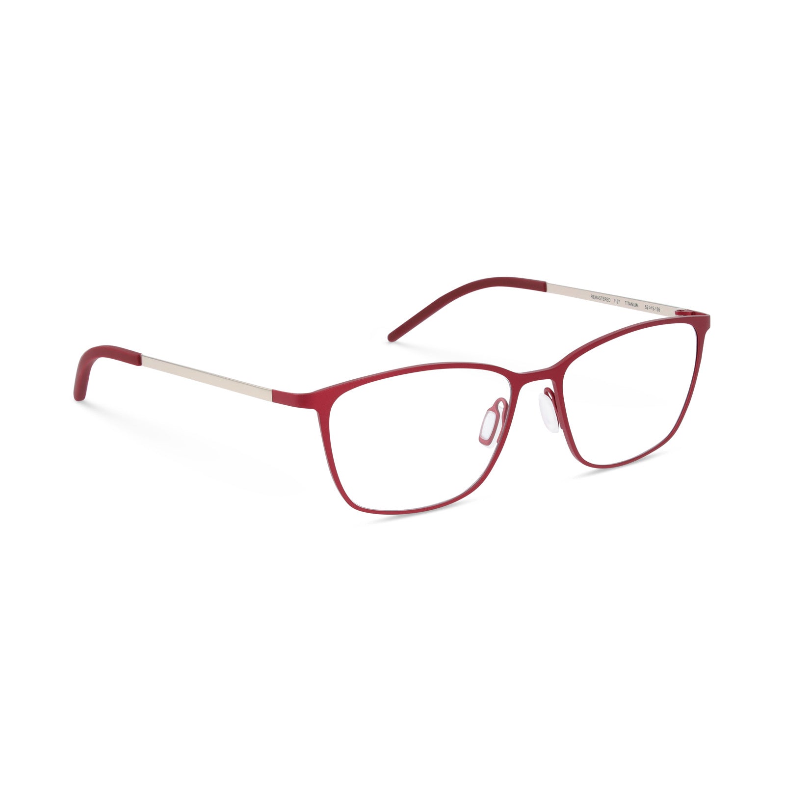 Optgreen Remastered optical glasses with sleek black frames and clear lenses, showcasing modern design and high-quality craftsmanship.