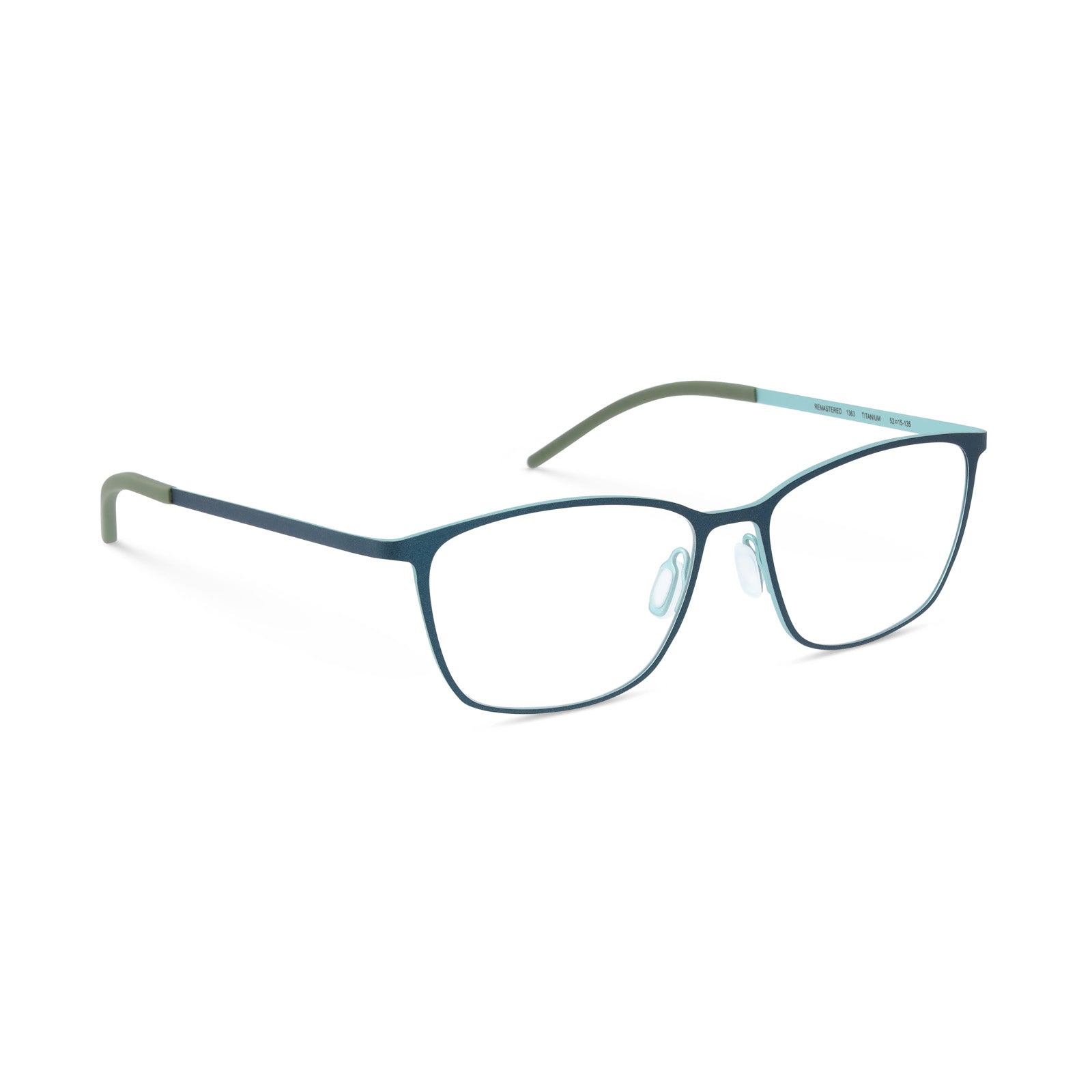 Optical glasses from Orgreen's Remastered collection with sleek black frames and clear lenses.