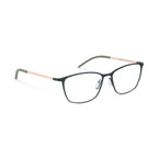 Optgreen Remastered optical eyeglasses with sleek black frames and clear lenses, stylish and modern for everyday wear.