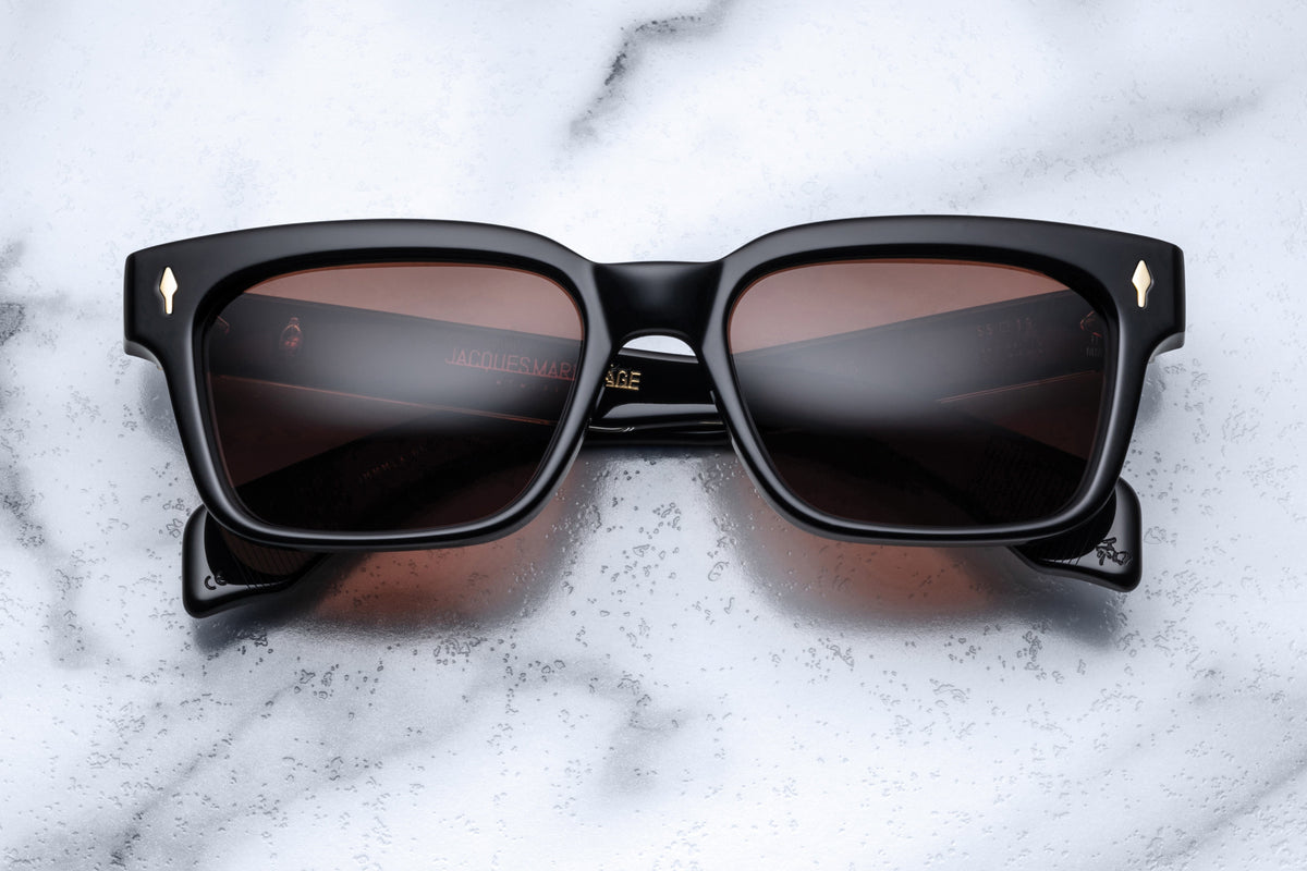 Jacques Marie Mage Molino 55 sunglasses with black frames and tinted lenses, stylish eyewear for sun protection and fashion.