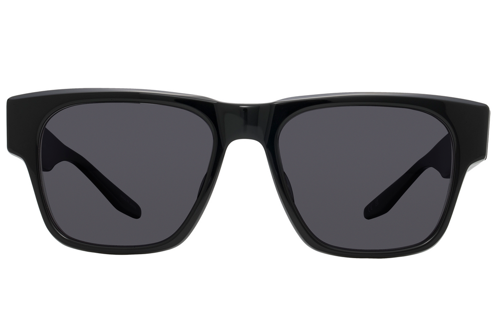 Black AikaU polarized sunglasses by Barton Perreira featuring sleek design and AR coating, front view image.