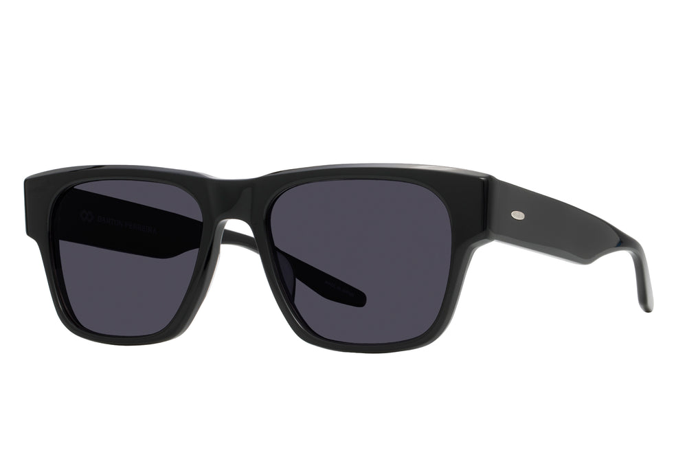 Black polarized sunglasses from Barton Perreira's AIKAU collection, featuring sleek design and side AR detailing.