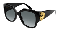 Gucci GG1407S sunglasses with black frame and dark tinted lenses, stylish and modern eyewear accessory.