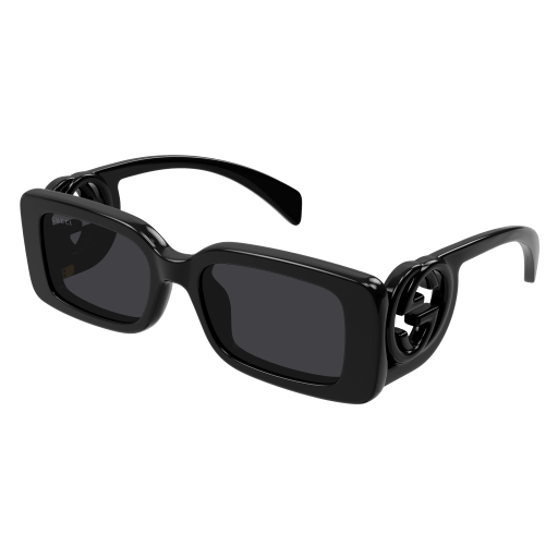 Gucci 1325S sunglasses with black frame and dark tinted lenses, stylish eyewear for modern fashion.