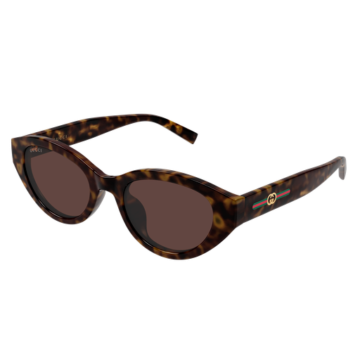 Gucci GG2105SA sunglasses with rounded black frames and dark tinted lenses, stylish and iconic eyewear accessory.