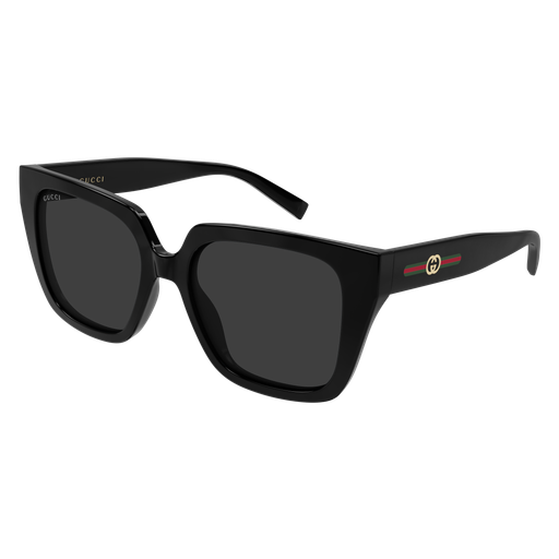 Gucci GG2102S sunglasses with black frame and dark tinted lenses, stylish and modern eyewear for a sophisticated look.