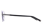 Barton Perreira Bennie black pewter sunglasses in profile view with sleek frame design