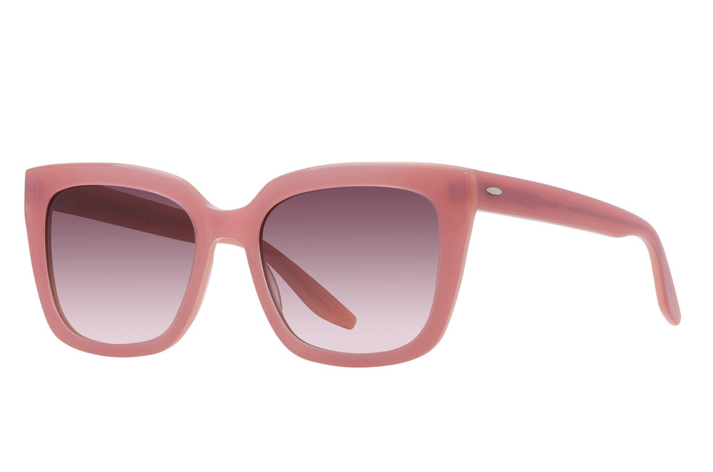 Barton Perreira Bolsha sunglasses with round frames in Bonnaire Sand Berry Kiss color, side view showing stylish design.