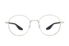 Barton Perreira CASTER sunglasses with silver frame, black temples, and crystal accents, front view showing stylish design.