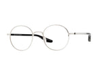 Silver crystal Barton Perreira Caster sunglasses with black side accents, showcasing stylish and modern eyewear design.