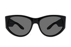 Black CRUZ sunglasses by Barton Perreira featuring sleek, modern frames and dark tinted lenses.
