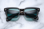 Jacques Marie Mage MOLINO 55 sunglasses with round metal frames and dark tinted lenses, stylish and sophisticated eyewear.