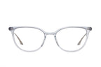 Barton Perreira Dandridge sunglasses with blue smoke lenses and silver frame, front view showing stylish design.