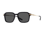 Delon black and gold Barton Perreira eyeglasses with sleek side detailing and modern design.