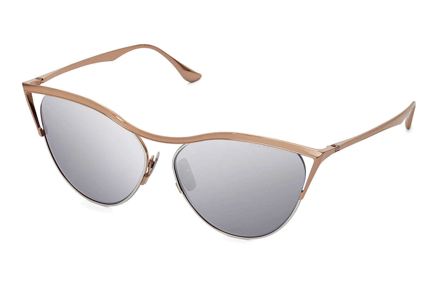 Close-up of DITA REVOIR sunglasses with black frames and tinted lenses, showcasing sleek and modern eyewear design.